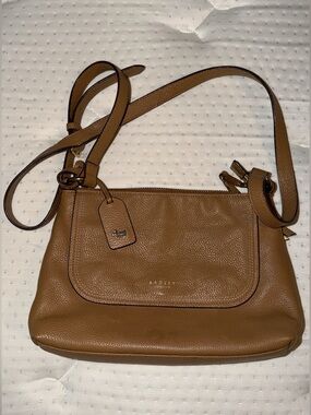 RADLEY LONDON Brown Pebbled Leather Crossbody Bag